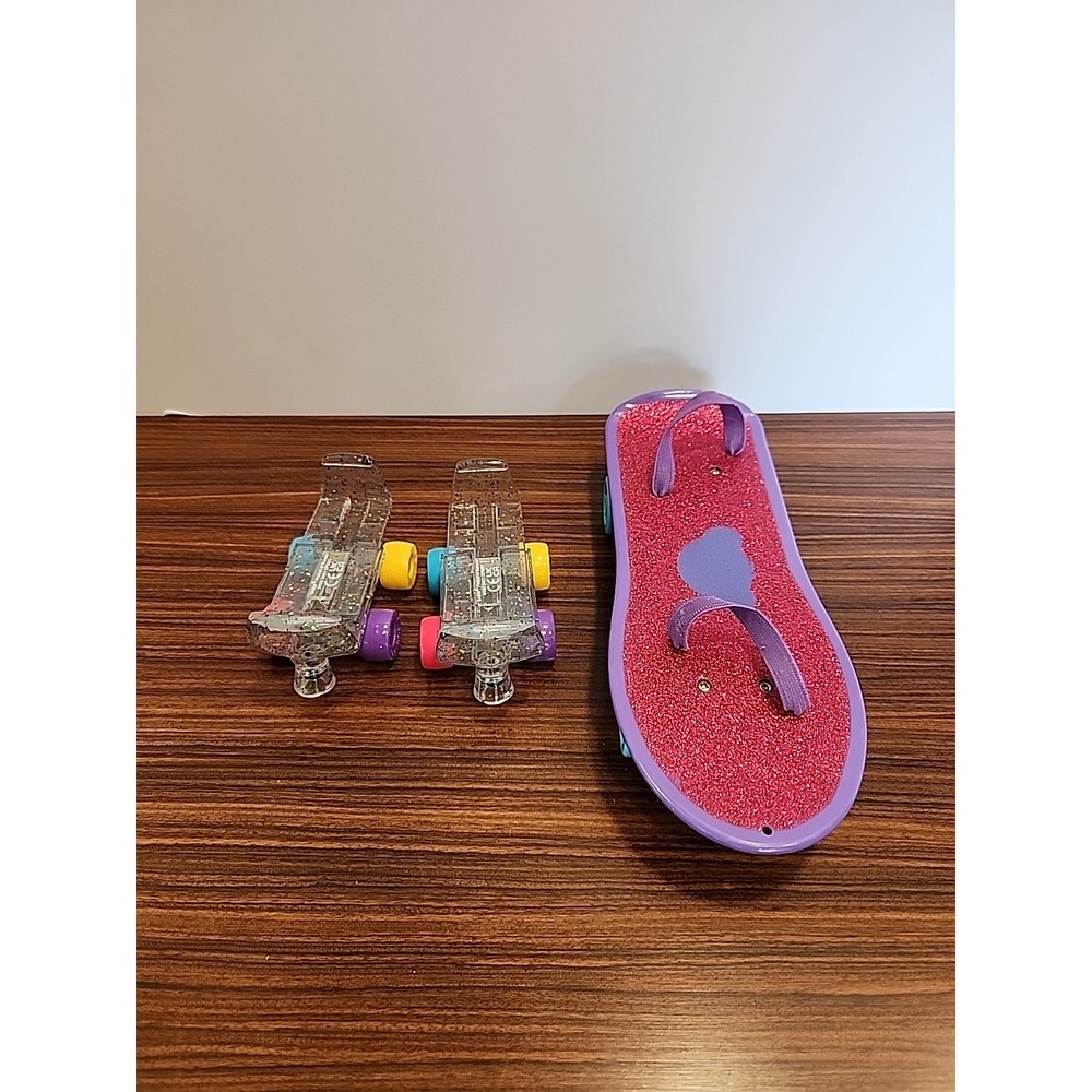 Build A Bear Pink Sparkle Roller Skates & Skateboard BAB‎ Accessories